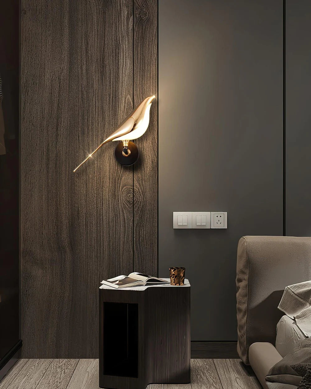 Applique murale LED art déco, détail - Maison Lumexia