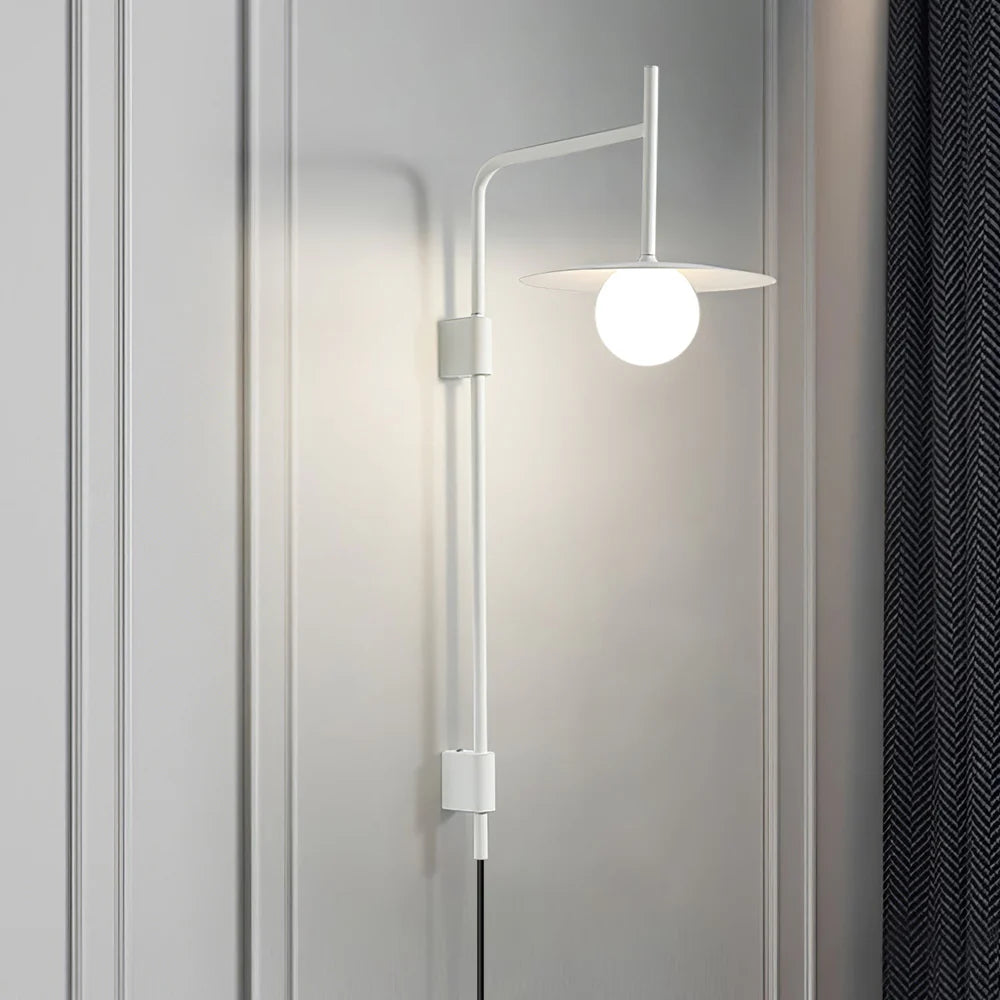 Applique murale verre dépoli coloris gris - Maison Lumexia