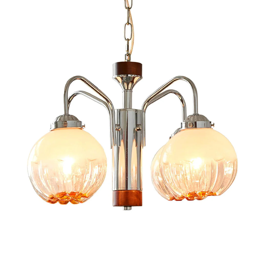 Lustre Art Nordique Fleur Noyer