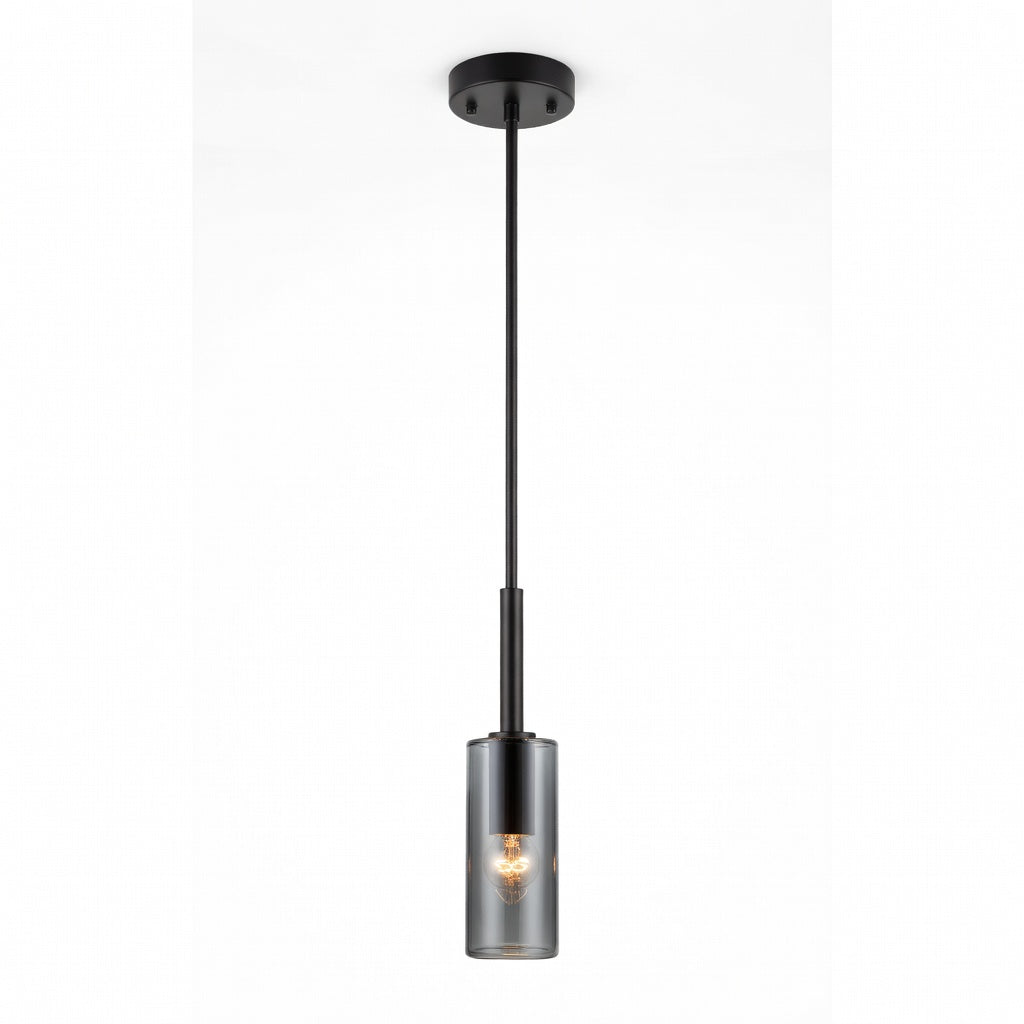 Suspension luminaire verre fumé noir – vue principale