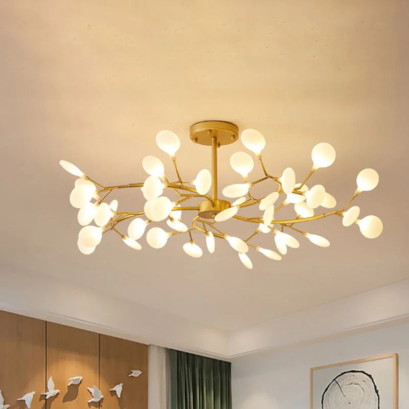 Lustre design branches et sphères, vue d'ensemble - Maison Lumexia