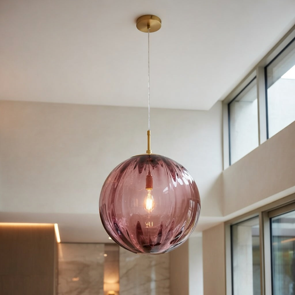 Suspension luminaire globe – mise en valeur intérieure