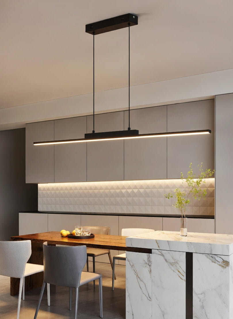 Suspension luminaire barre horizontale – ambiance intérieure