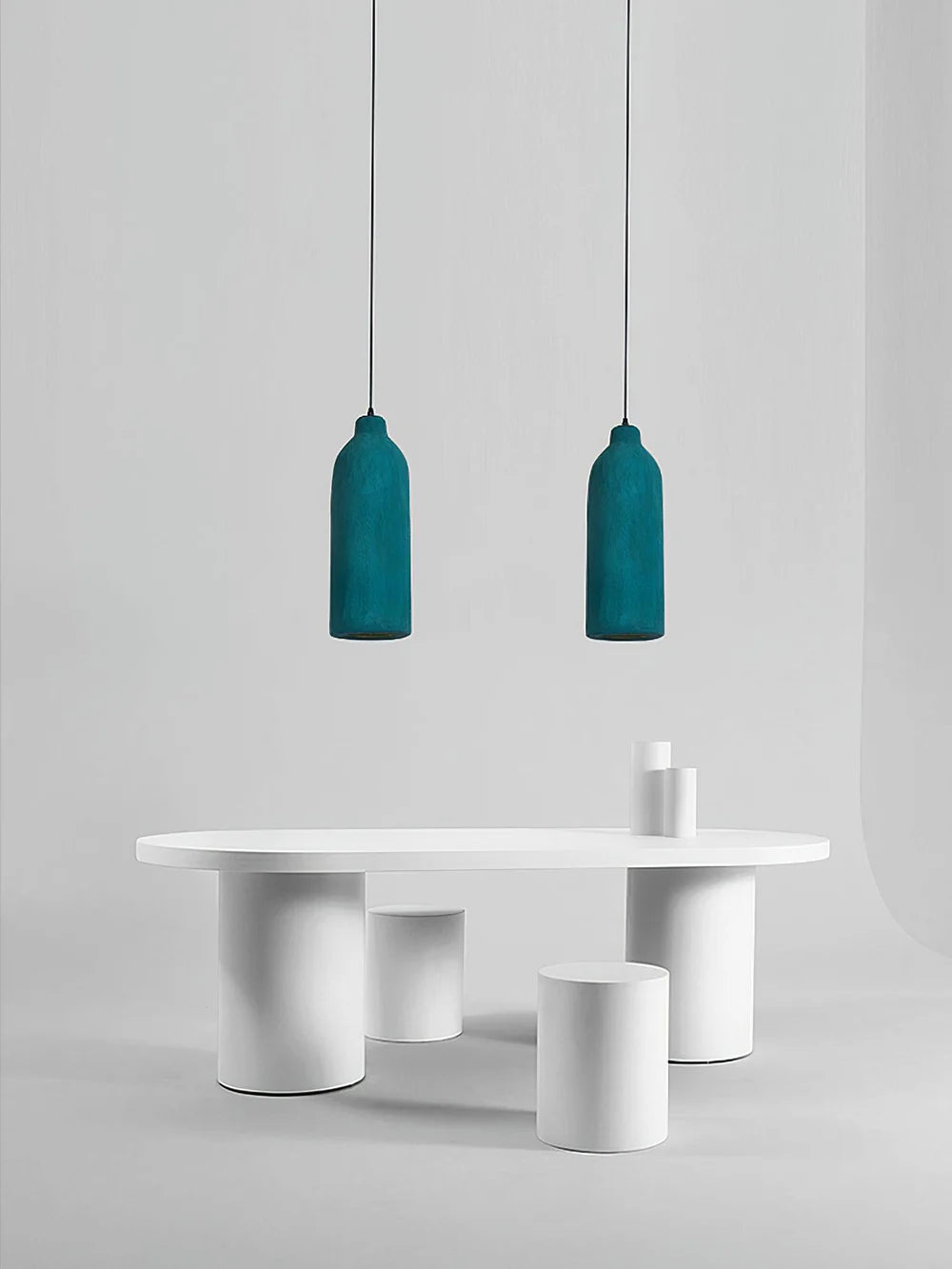Suspension polystyrène vert foncé, vue d'ensemble - Maison Lumexia