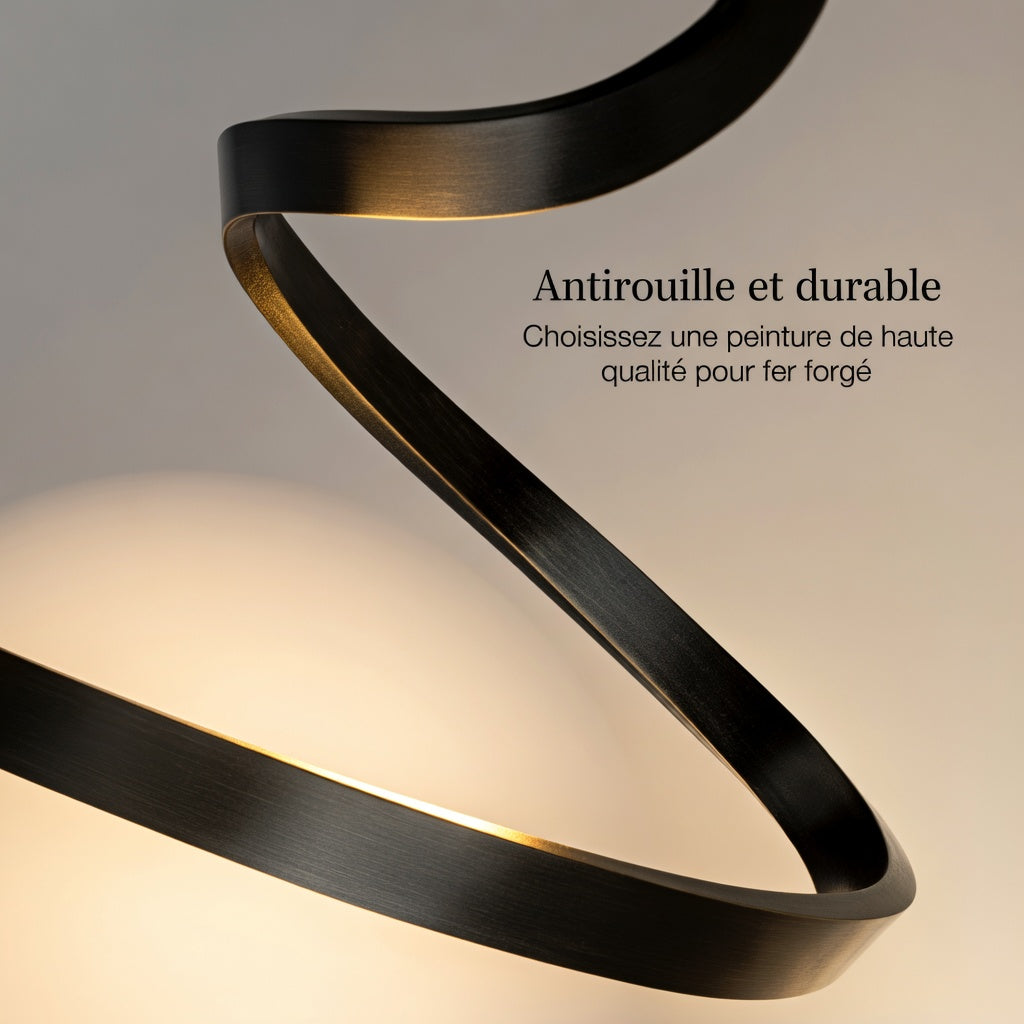 Suspension globe opalin – qualité métal